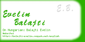 evelin balajti business card